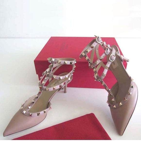 Valentino Shoes - Valentino Garavani Rockstud nude caged 2.5" pumps